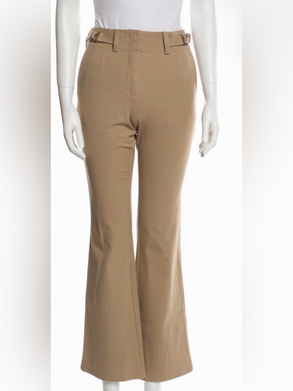Derek Lam Tan Flare Belted Waist Pants